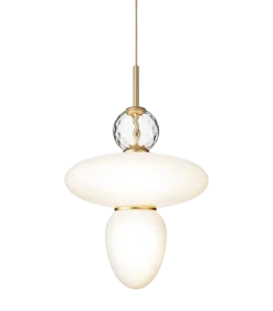 Rizzatto 43 pendel, satin brass/opal