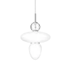 Rizzatto 43 pendel, satin sølv/opal