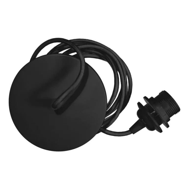 Rosette E27-ophæng, sort