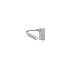 Scar-Led 1FDS væglampe påbyg, L200, alu/alu