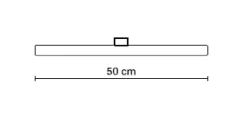 S14d LED 5W, 470 lumen, 500 mm, dæmpbar