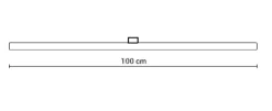 S14d LED 8W, 660 lumen, 1000 mm, dæmpbar