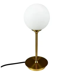 Sia bordlampe, messing/hvid