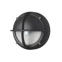 Skot LED udendørs væglampe / loftlampe, halvafskærmet klar/grafit