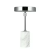 Starlight LED batteri- / bordlampe, hvid marmor/krom