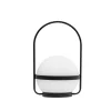 Summer Solar solcellelampe / batterilampe, sort/hvid