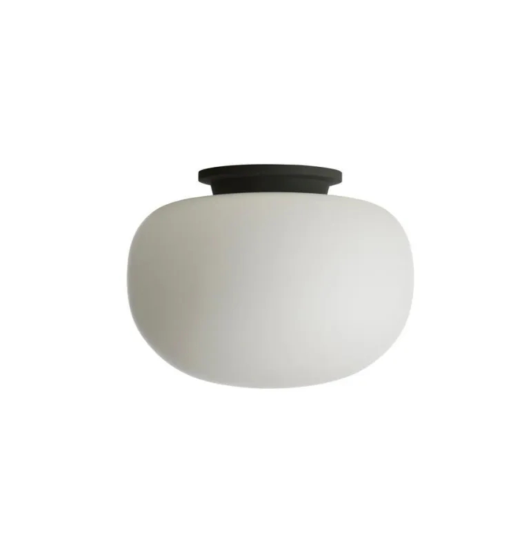 Supernate loftlampe Ø28, opal/sort
