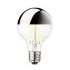 Topforspejlet Globe LED Ø80 Crown, sølv