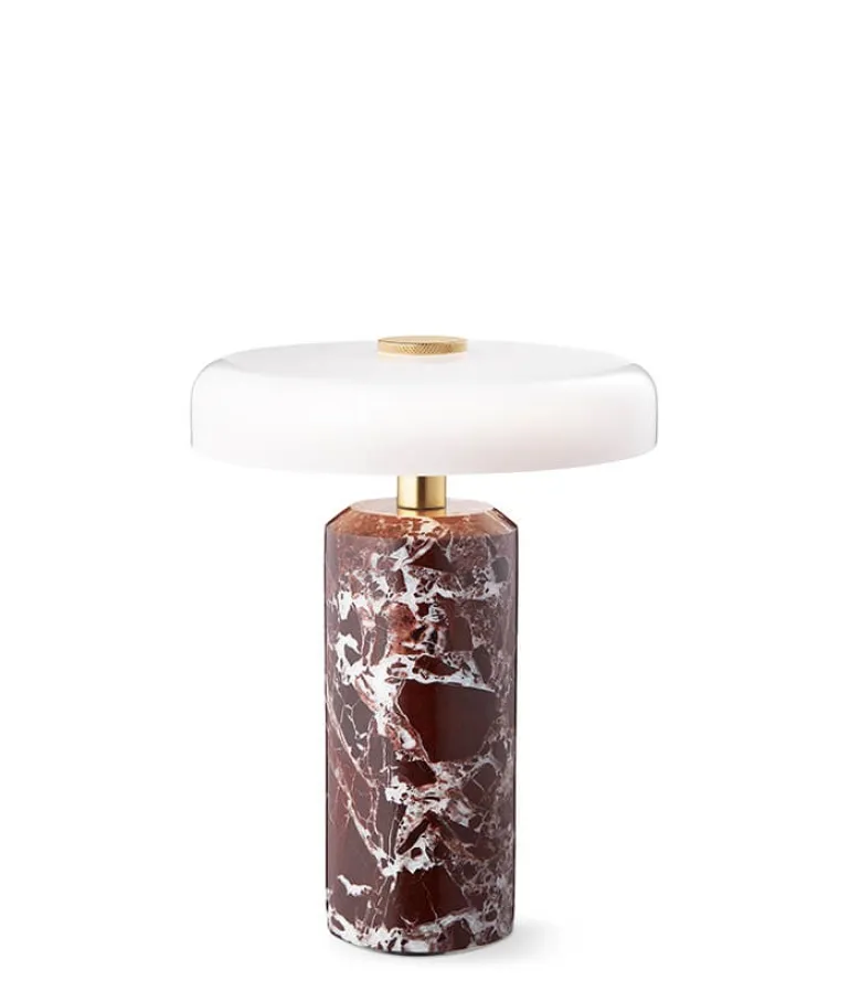 TRIP portable batterilampe / bordlampe, burgundy/opal