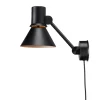 Type 80 W2 væglampe m/ledning, mat sort