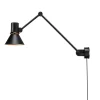 Type 80 W3 væglampe m/ledning, mat sort