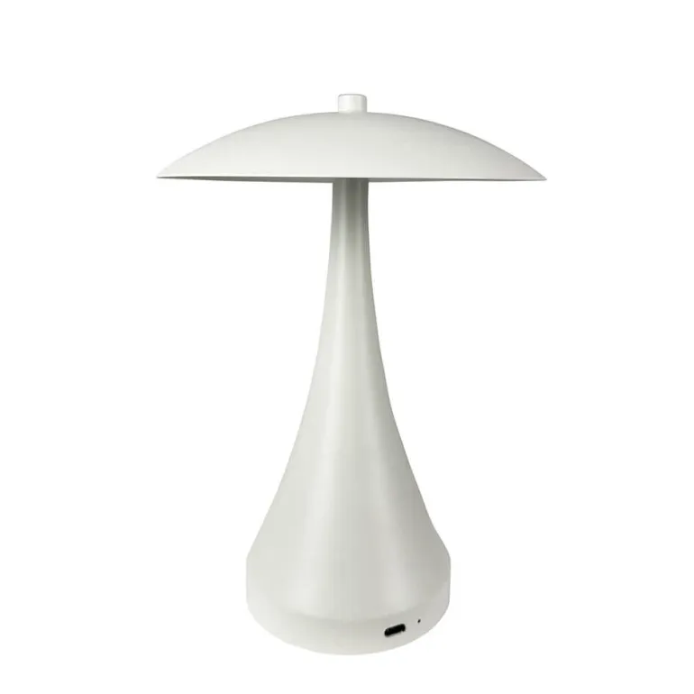 Vienna LED bordlampe / batterilampe, cremet hvid