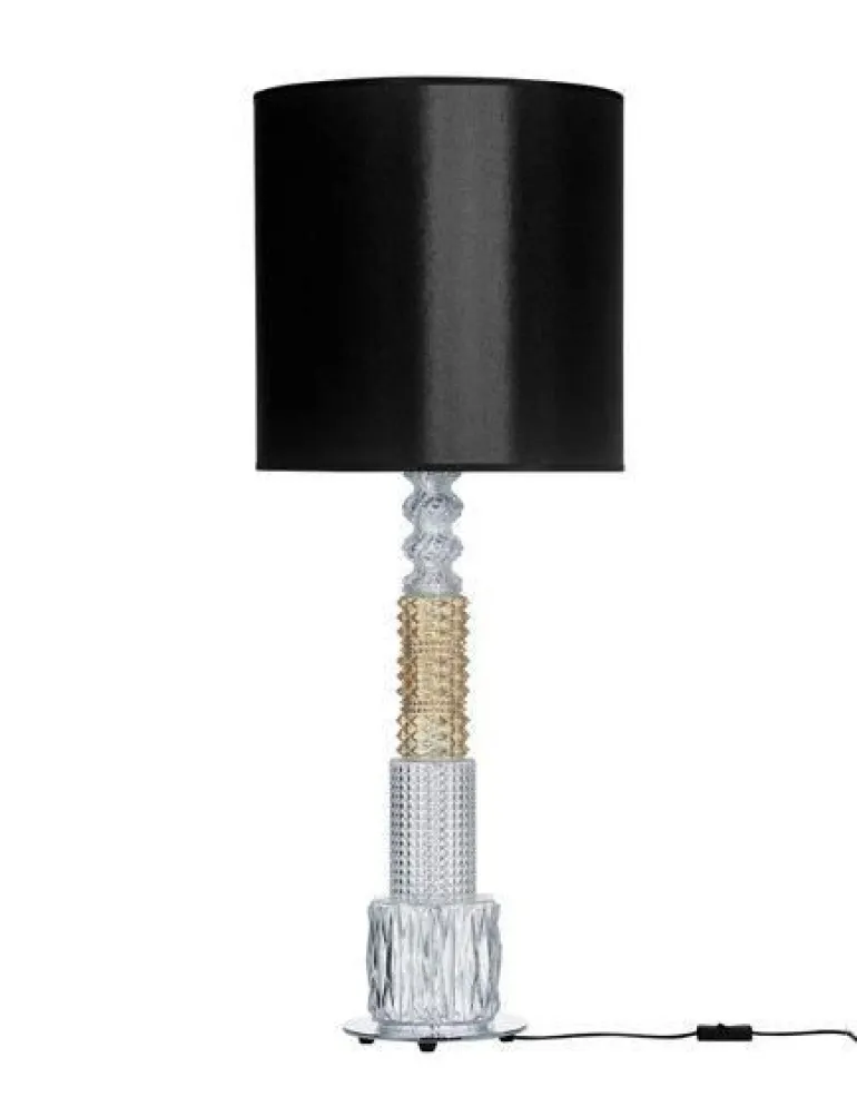 Vintage bordlampe m/sort skærm