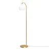 VL Ringkrone gulvlampe, messing/blank opal